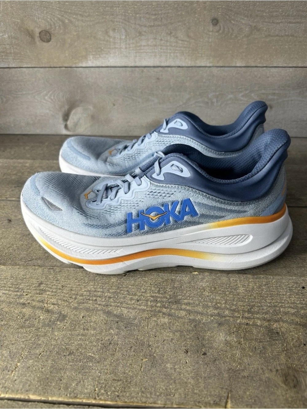 Hoka One One Bondi 9 Men 11 2E Wide Drizzle Downpour Running Shoes 1162013 DNP